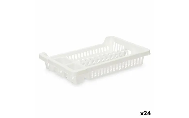 Afdrypningsstativ Til Køkkenvask Kinvara - Hvid Plastik 42,5 × 29,5 × 7 Cm 24 Stk