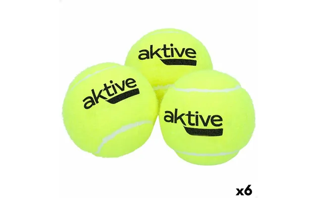 Aktive Padelbolde - Gul, Naturgummi, 6 Enheder 3 Stk. Pr. Rør