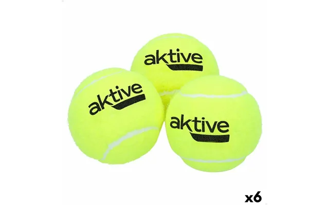 Aktive Pro Tennisbolde - Gul, 3 Stk. Pr. Rør 6 Enheder