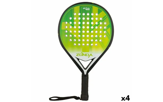 Aktive Squashketcher - Sort Grøn, Sæt Med 4