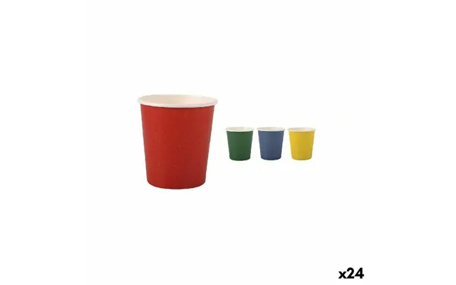 Algon Engangskopper I Pap, Multifarvede - 120 Ml, 20 Dele 24 Pakker