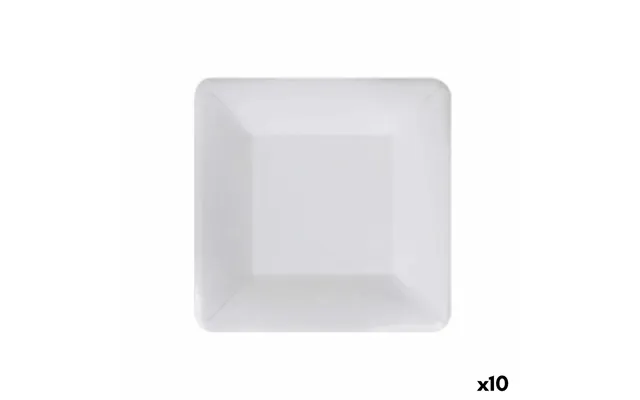 Algon Engangstallerkener, Hvidt Pap, 18 Cm - 10 Stk.
