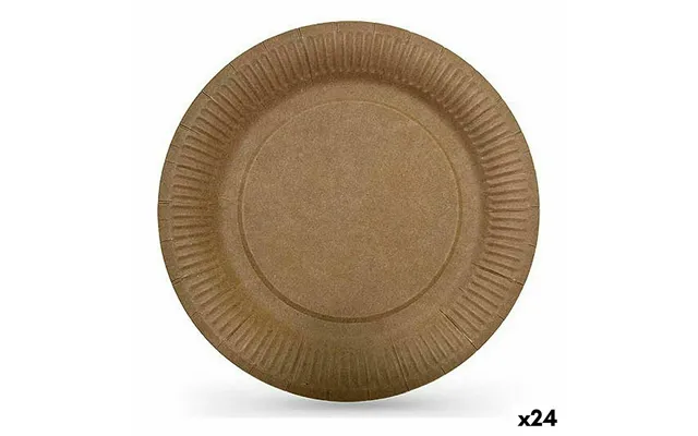 Algon Engangstallerkener I Kraftpapir 18 Cm - 12 Stk. 24 Pakker