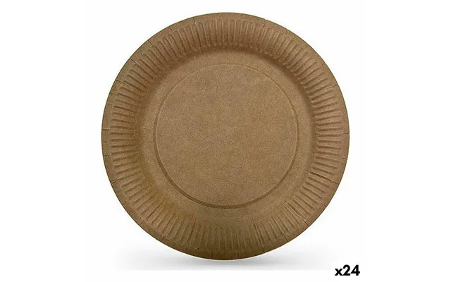 Algon Engangstallerkener I Kraftpapir 20 Cm - 10 Stk. 24 Pakker