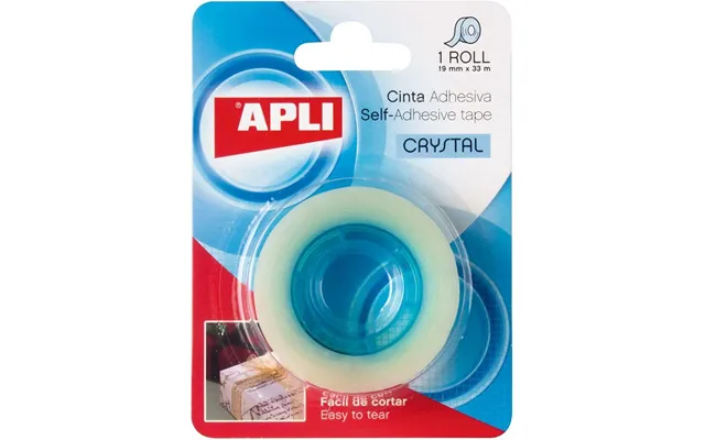 Apli Selvklæbende Tape - Gennemsigtig, 19 Mm × 33 M, 10 Ruller