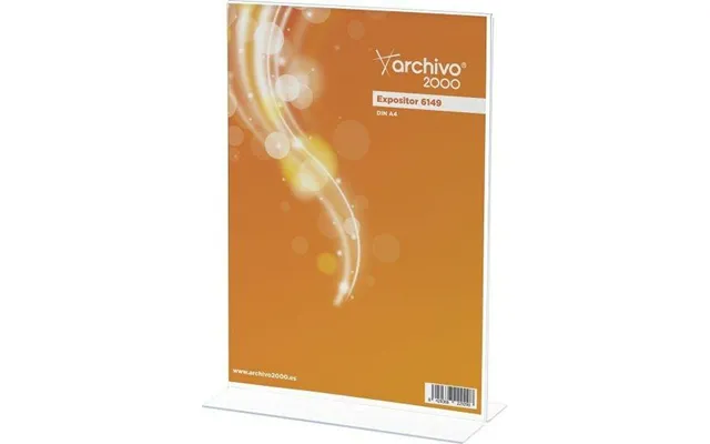 Archivo 2000 Diskdisplay - Gennemsigtig, Din A4, T-form, Vertikal
