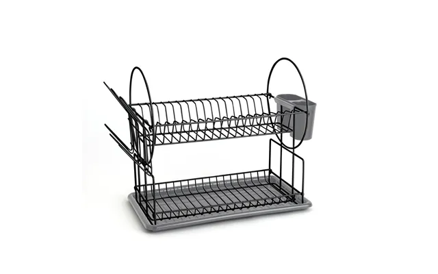 Armony Opvaskestativ I Grå Metal - 2 Niveauer 52 × 23 × 36 Cm