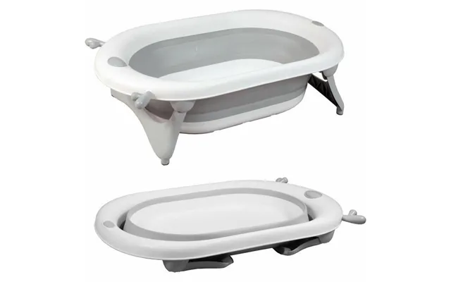Babybadekar Foldbart Looping 23 × 80 × 49 Cm - Hvid Grå