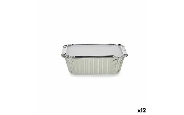 Bageforme Engangs - Kinvara Aluminiumsbakker Med Låg 14,5 × 12,5 × 7,5 Cm 12 Stk