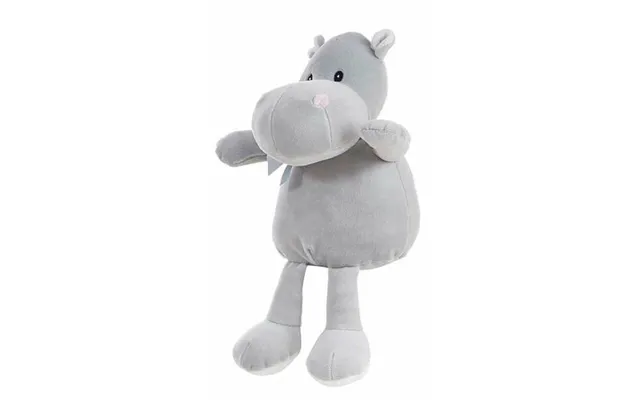 Bamse Grå Blød Flodhest 30 Cm