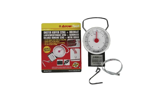 Bensontools Analog Bagagevægt - Metal Plast, Hvid, 32 Kg
