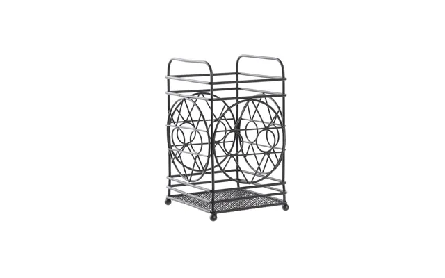Bestikdræner - Sort Metal, Geometri, 12 × 12 × 20 Cm