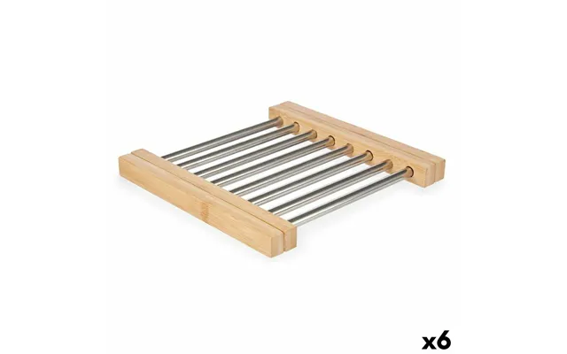 Bordskåner Kinvara Bambus & Metal - Brun Sølv 6 Stk