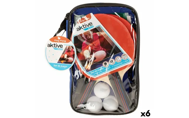 Bordtennissæt Aktive - Ping Pong, 15 × 25,5 × 1 Cm 6 Enheder