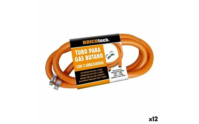 Bricotech Rør Til Butangas - 120 Cm Med 2 Klemmer