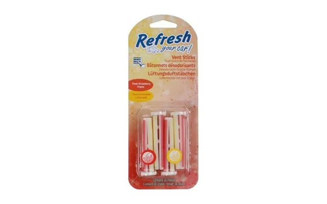 California Scents Luftfrisker Til Bil - Vent Sticks, Jordbær & Citron