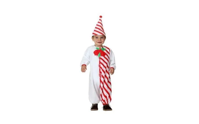Carnival Babydragt - Sukkerstang Kostume, 6-12 Måneder, Hvid