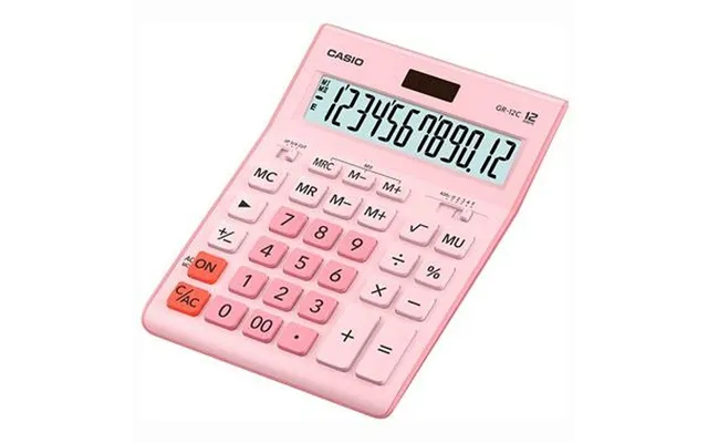 Casio Gr-12c Lommeregner - Pink, 12 Cifre