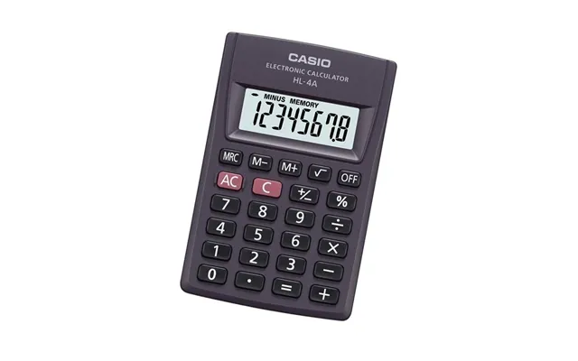 Casio Hl-4a Lommeregner - Grå Harpiks, 8 × 5 Cm