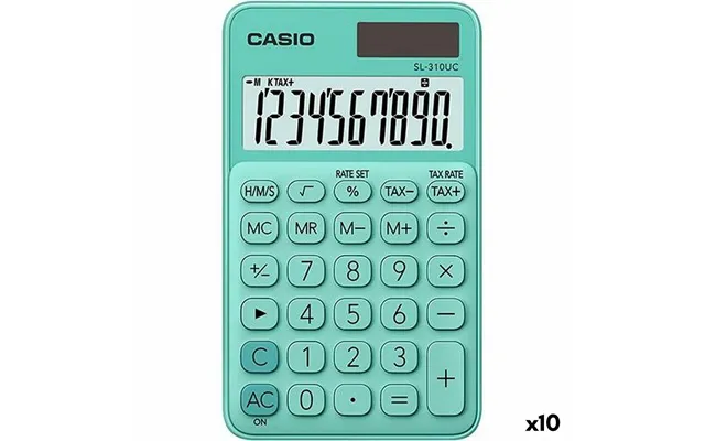 Casio Sl-310uc Lommeregner - Grøn, 10-cifret 10-pak