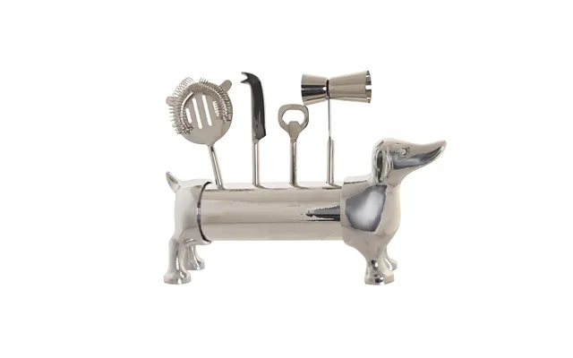 Cocktailsæt - Sølvfarvet Rustfrit Stål, 37 × 9 × 18 Cm