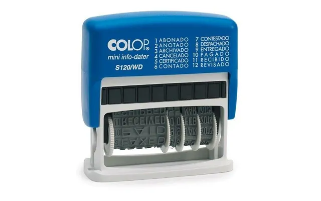 Colop S120 Wd Datostempel 4 × 42 Mm - Blå