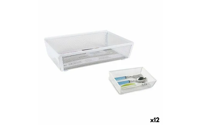 Confortime Bestikholder I Metal - Hvid, 21,8 × 15,24 × 5,2 Cm 12 Stk