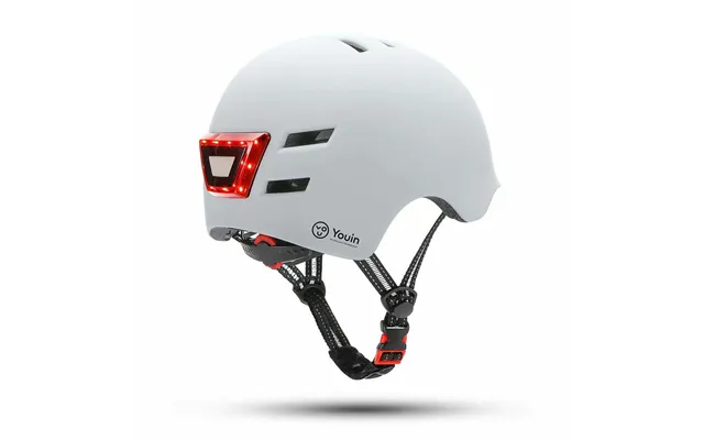 Cykelhjelm Med Led - Youin Ma1011m, Hvid, Str. M