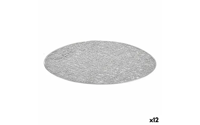 Dækkeservietter Kinvara Sølv - Rund Ø 38 Cm, 12 Stk.