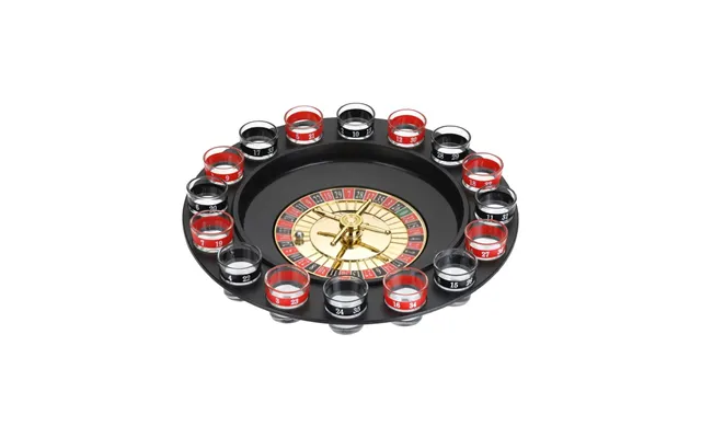 Drukspil Casino Roulette 90267 - 18 Dele Med Shotglas