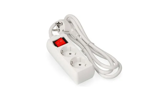 Edm 2-stiks Stikdåse Med Afbryder - Schuko