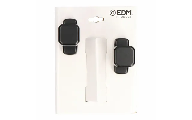 Edm Dørhåndtag 85462 6807 - Sort Aluminium, 80 × 39 Mm