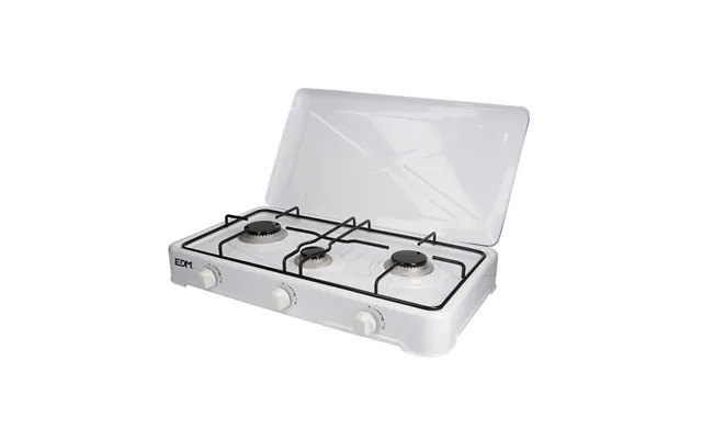 Edm Product Gaskomfur 3 Blus - 60 × 33 × 12 Cm, Hvid Metal
