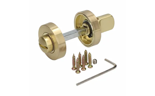 Edm Product Håndtag Med Fingerskrue, Roset, Aluminium, Ø 35 Mm - Gylden Satin