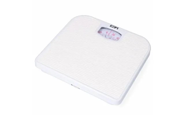 Edm Product Mekanisk Badevægt, Hvid - 130 Kg