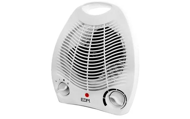 Edm Product Vertikalt Varmeapparat 07204 - Hvid, 1000-2000 W