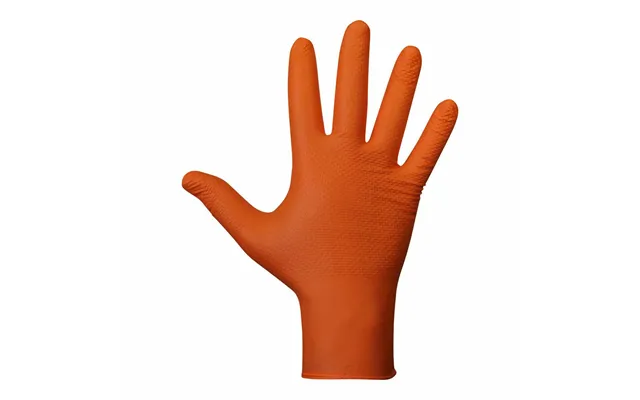 Engangshandsker Nitril Juba Agility Grip, Orange, Pudderfri, Str