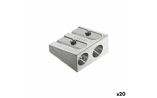 Faber-castell Blyantspidser I Metal, Sølv - 20 Stk. Dobbelt