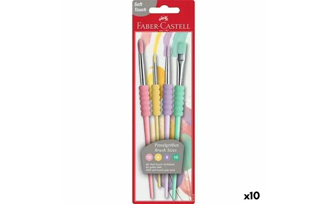 Faber-castell Penselsæt - 4 Dele, Soft Touch 10 Pak