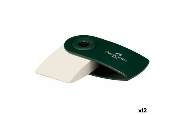 Faber-castell Sleeve Mini Viskelæder Med Etui - Grøn, 12 Stk