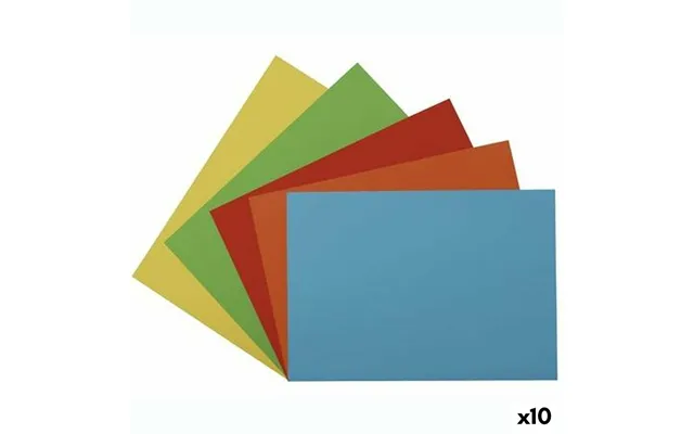 Fabrisa Karton, Multifarvet 50 × 65 Cm - 25 Ark 10 Pk