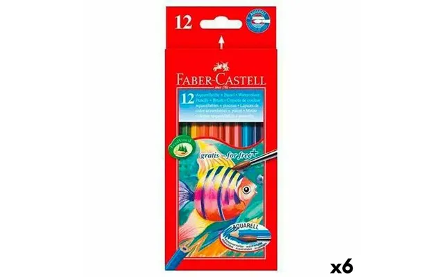 Farveblyanter Akvarel Faber-castell - Multifarvet, 12 Stk.