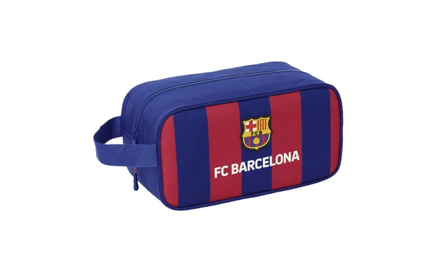 F.c. Barcelona Rejseskotaske - Rødbrun Marineblå, 29 × 15 × 14 Cm