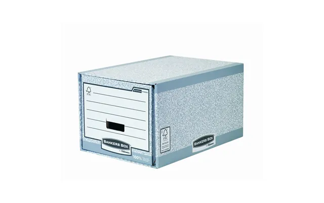 Fellowes Bankers Box Arkivskuffe, Grå - Genbrugspap, A4 31 × 39 × 56,8 Cm