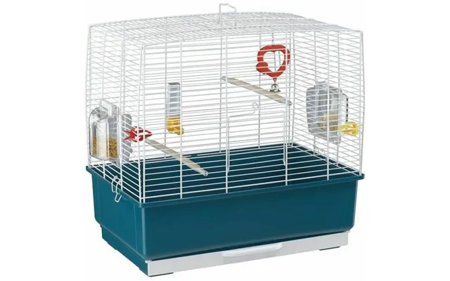Ferplast Rekord 3 Fuglebur - Blå Hvid, 49 × 30 × 48,5 Cm