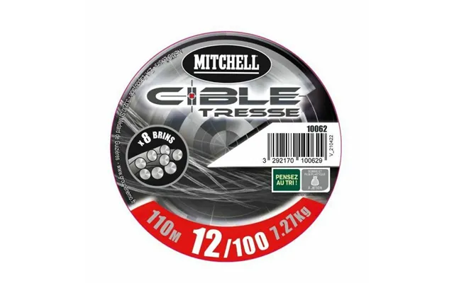 Fiskelinen Mitchell - 110 M, 0,15 Mm, 7,27 Kg, Grå