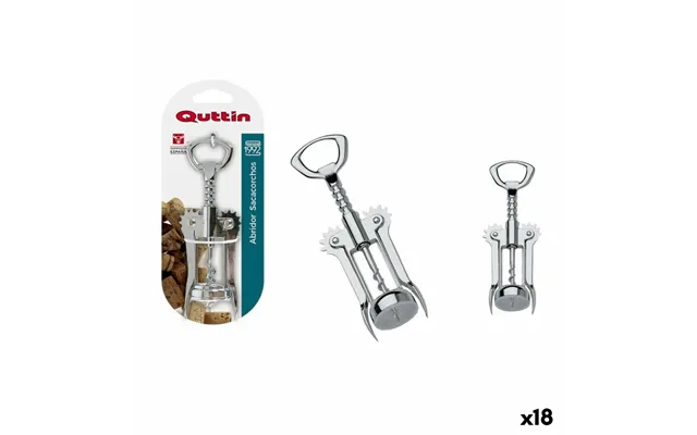 Flaskeåbner Med Proptrækker Quttin - Rustfrit Stål 16,5 Cm 18 Stk