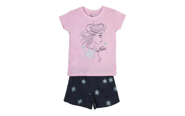 Frozen Sæt Til Børn - T-shirt Og Shorts, Mørkeblå, 3 År
