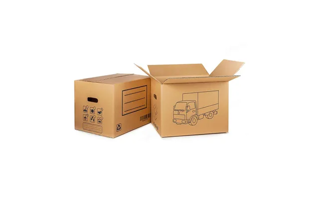 Fun&go Flyttekasse - 60 × 40 × 40 Cm, Brun Pap 1 Stk.