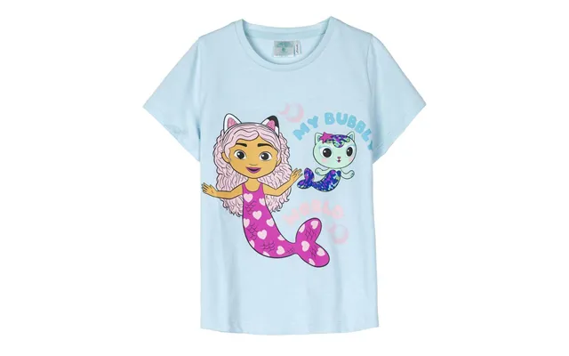 Gabby's Dollhouse Kortærmet T-shirt, Turkisblå - 3 År